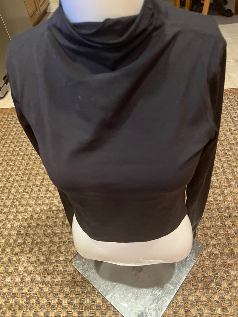 Black Long Sleeve Cropped Turtleneck Top lululemon